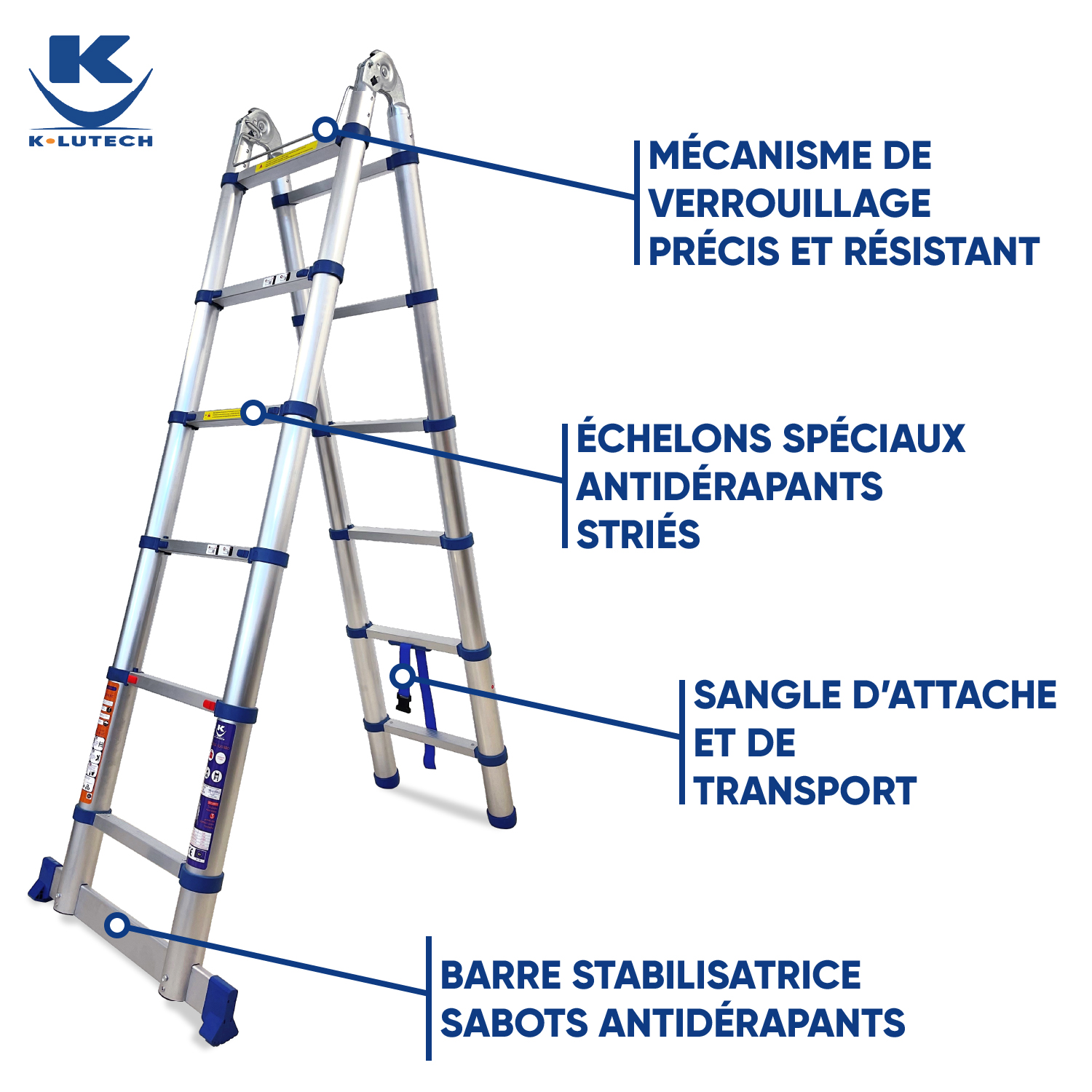 Echelle Télescopique Multi-Position 3.80M (2×1.90M) – Keli France
